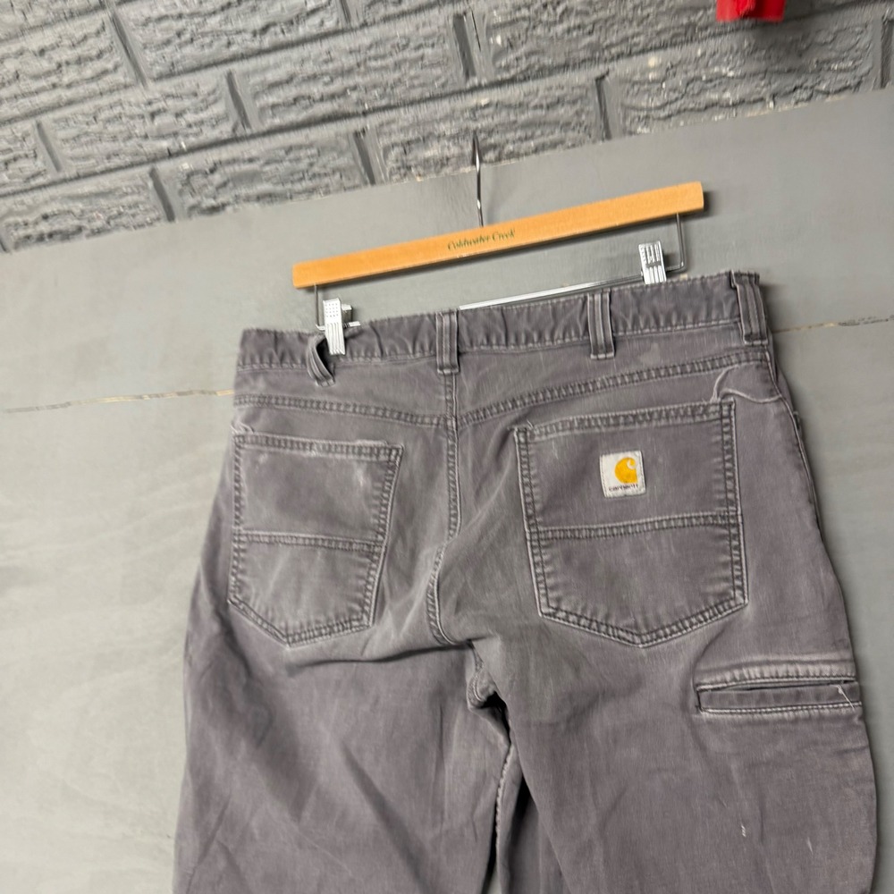 Carhartt Gray Work Pants with Pocket Tool Loop